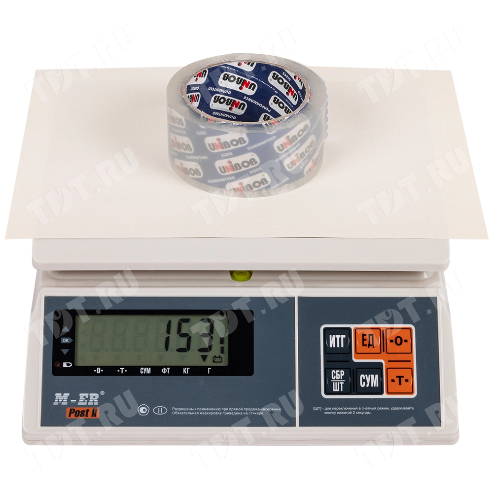 Клейкая лента кристально-прозрачная Unibob®, 48мм*66м*45мкм