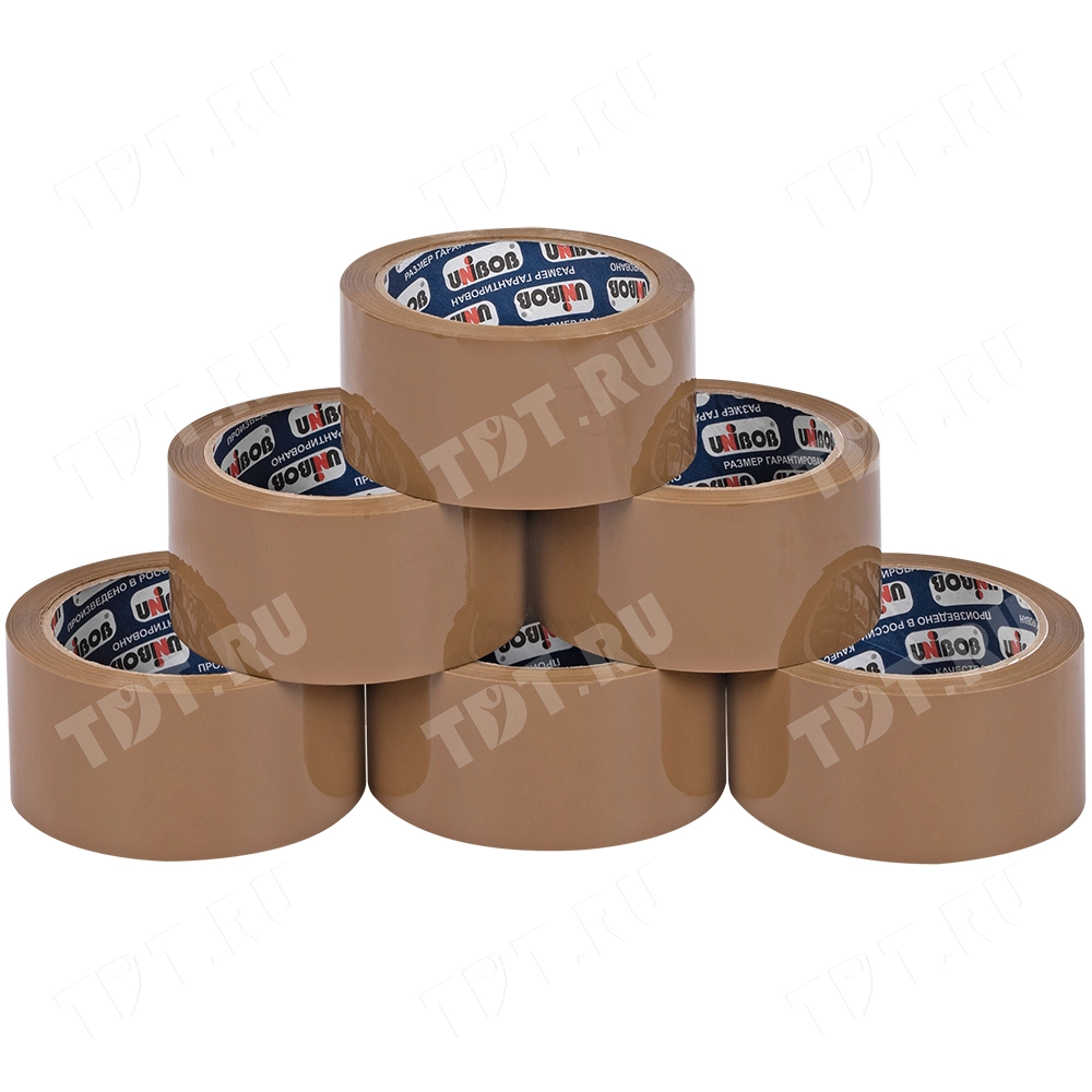 Клейкая лента коричневая Unibob®, 48мм*66м*45мкм