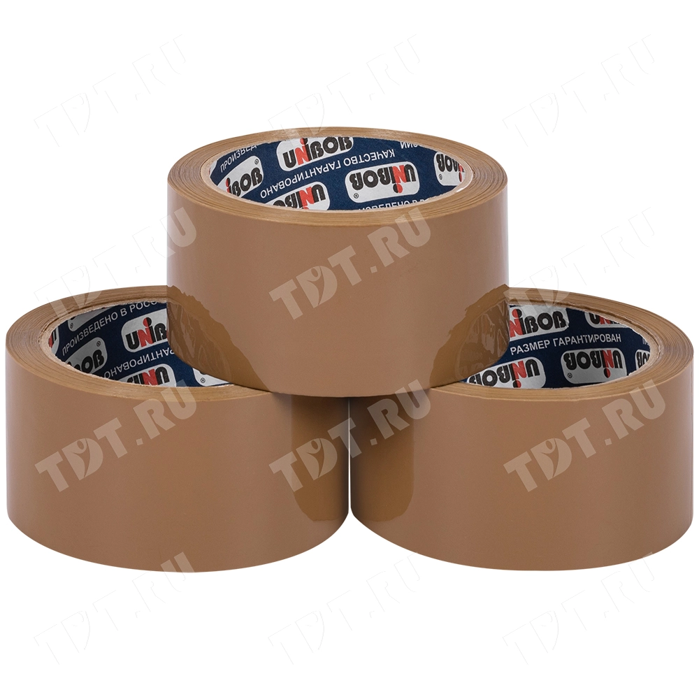 Клейкая лента коричневая Unibob®, 48мм*66м*45мкм