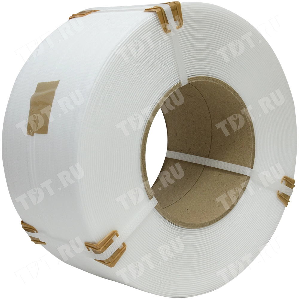 Стреппинг лента полипропиленовая (ПП), 9мм*0.5мм*4000м, белая