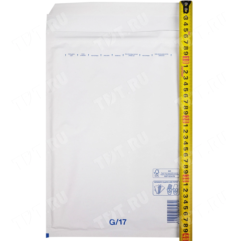 Белый крафт пакет с прослойкой, 25*34 см, G-17 (G/4)