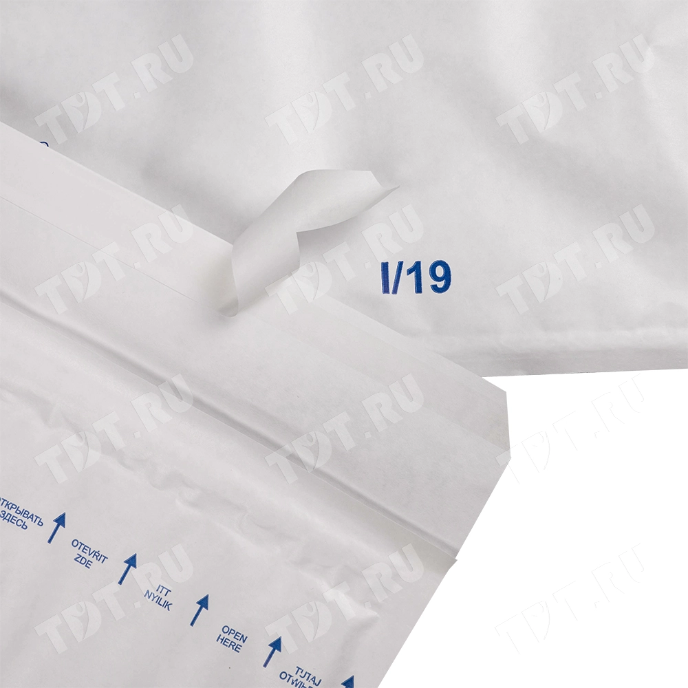 Белый крафт пакет с прослойкой, 32*45 см, I-19 (J/6)