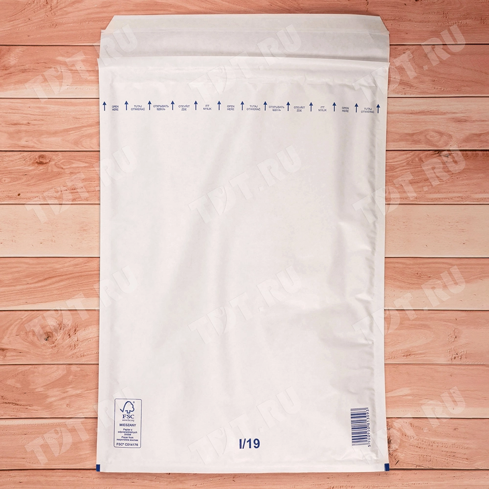 Белый крафт пакет с прослойкой, 32*45 см, I-19 (J/6)
