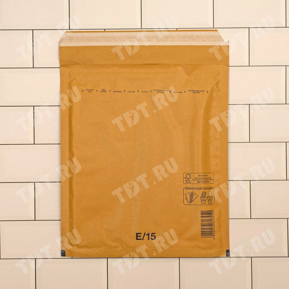 Бурый крафт пакет с прослойкой, 24*27 см, E-15-G (E/2)