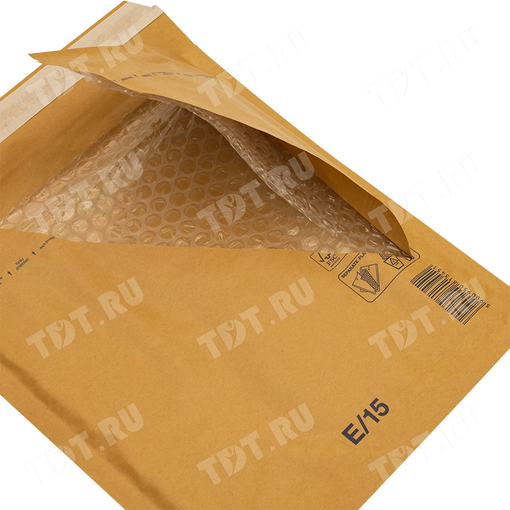 Бурый крафт пакет с прослойкой, 24*27 см, E-15-G (E/2)