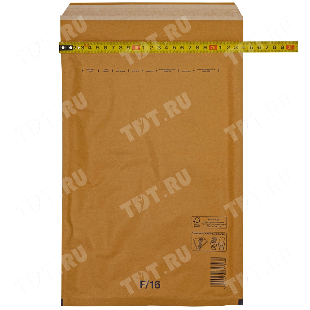 Бурый крафт пакет с прослойкой, 24*34 см, F-16-G (F/3)