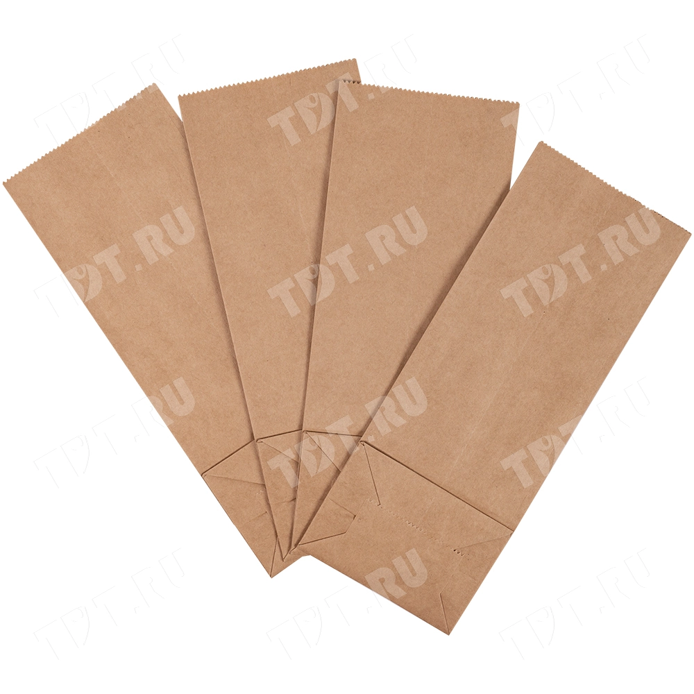 Крафт пакет без ручек, 70 г/м², 10*7*26 см