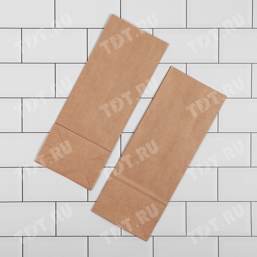 Крафт пакет без ручек, 70 г/м², 10*7*26 см