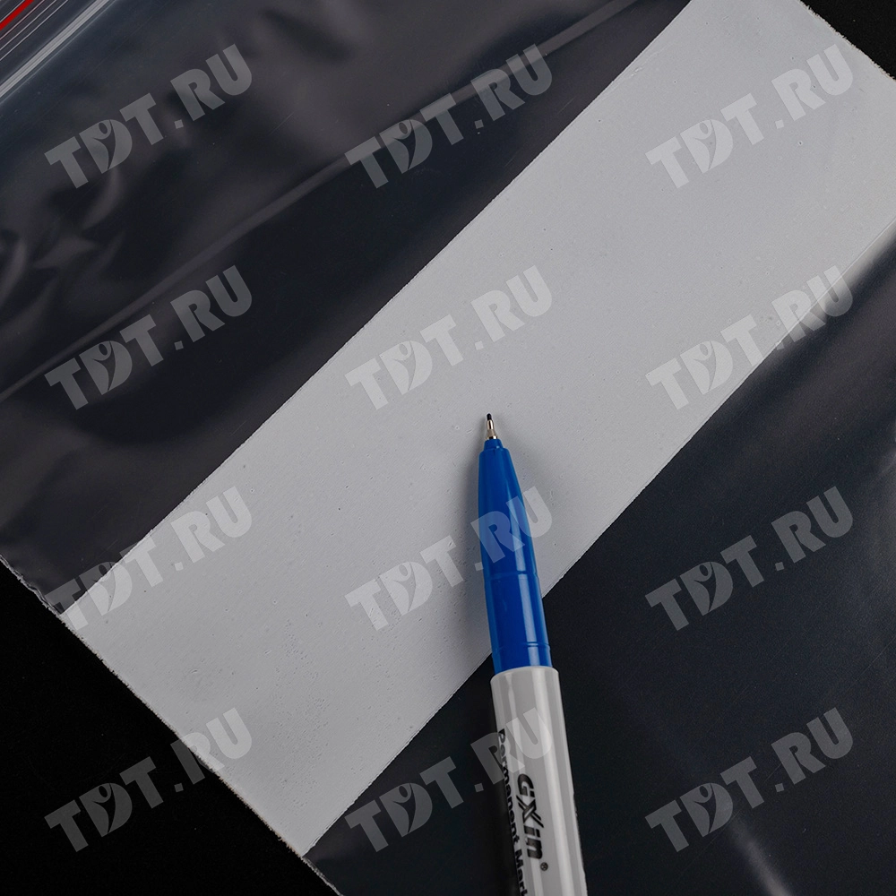 Пакет Zip Lock с полосой для надписи, прозрачный, 180*250 мм, 70 мкм, 100 шт.