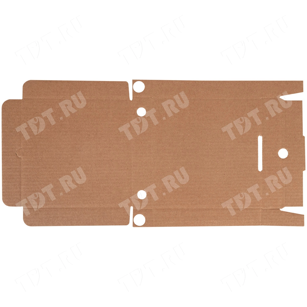 Коробка для пиццы, бурая, 210*210*35 мм