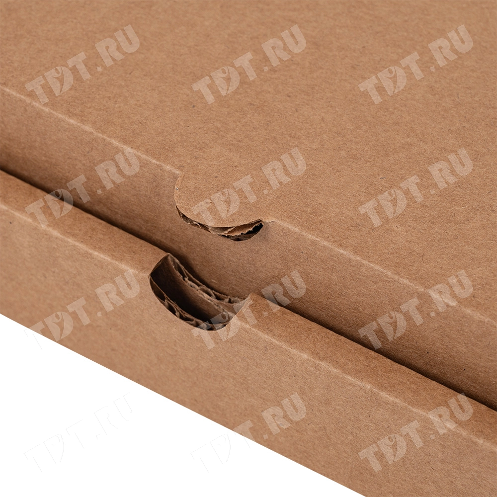 Коробка для пиццы, бурая, 210*210*35 мм