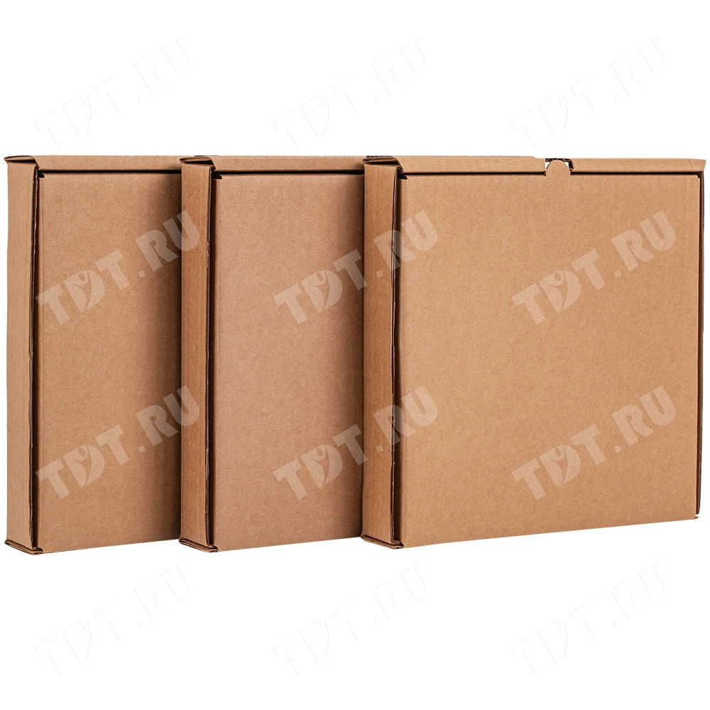 Коробка для пиццы, бурая, 210*210*35 мм