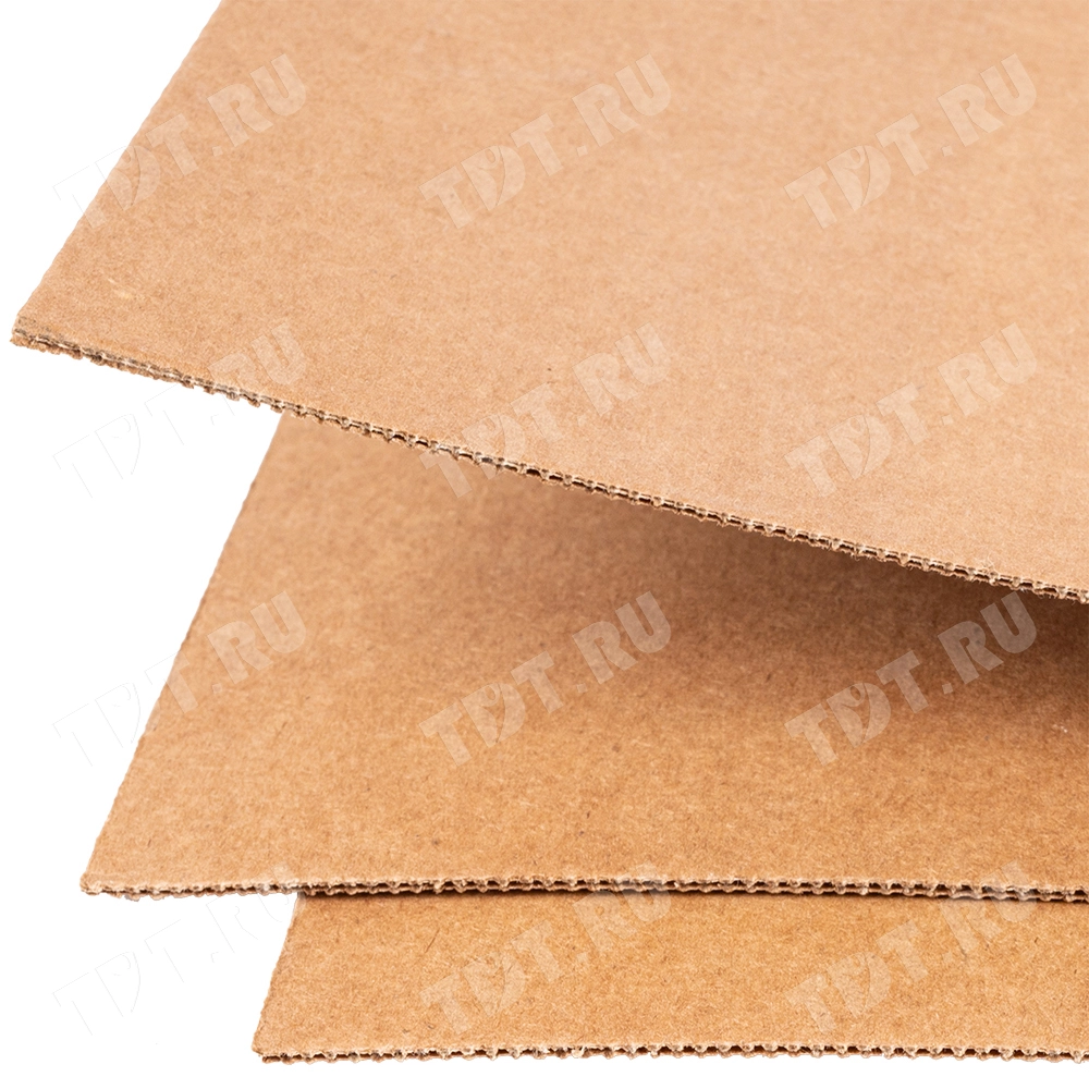 Лист микрогофрокартона T11, бурый/бурый, 1200*800 мм