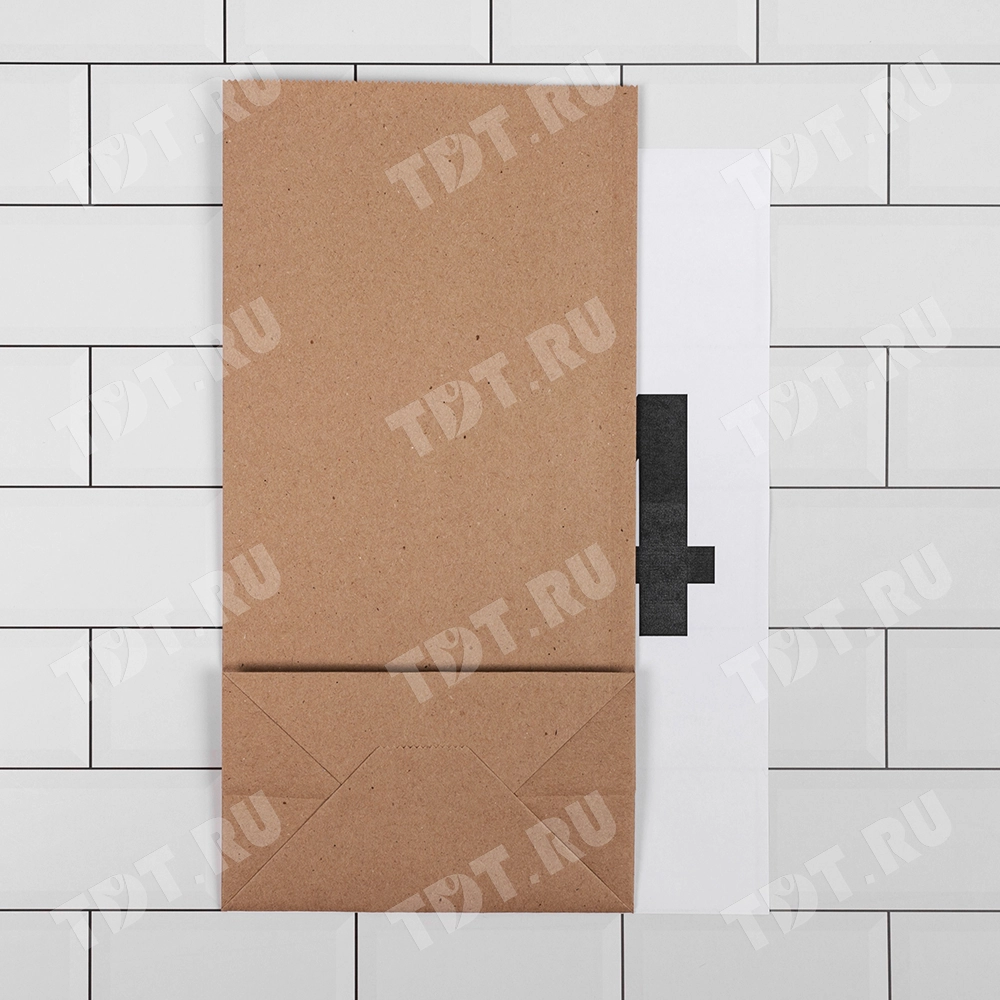 Крафт пакет без ручек, 70 г/м², 16*9.5*32 см