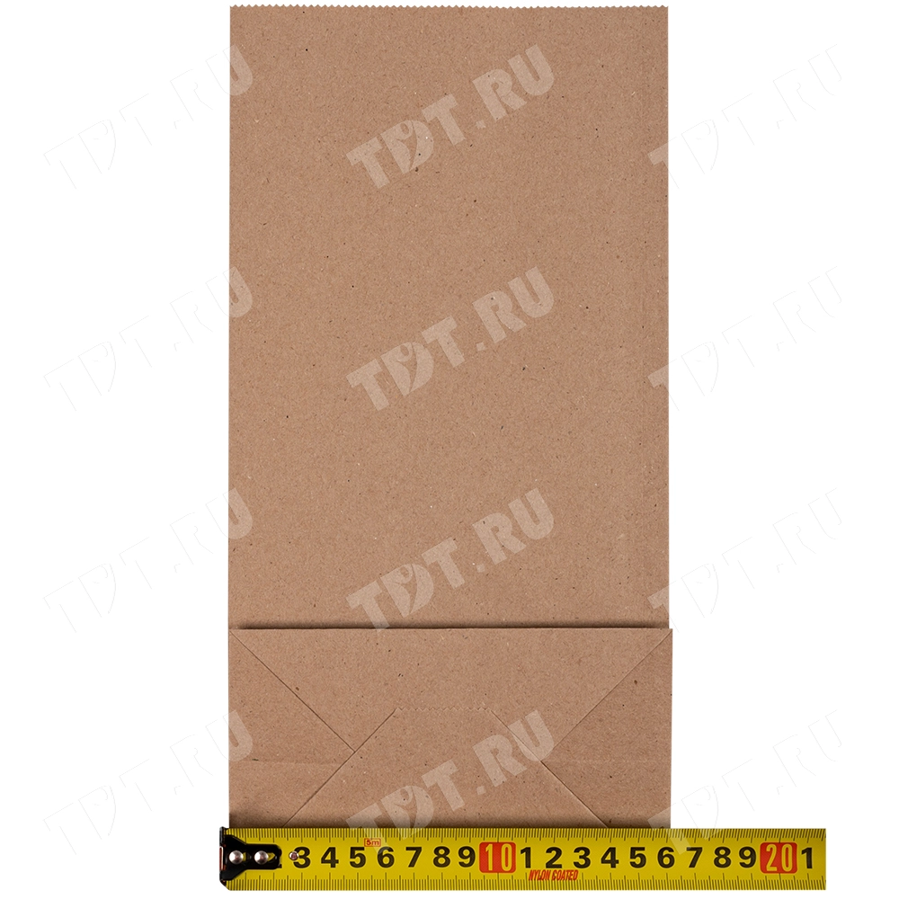 Крафт пакет без ручек, 70 г/м², 16*9.5*32 см