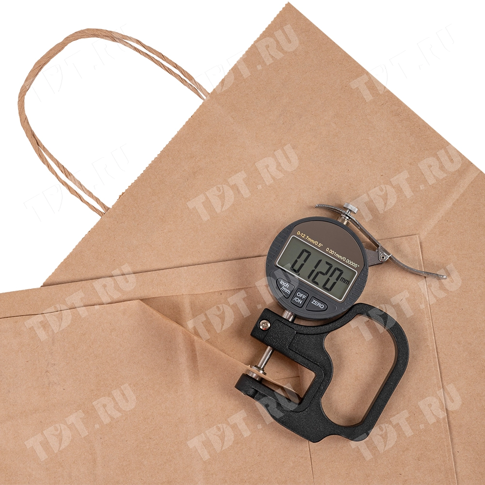 Крафт пакет с крученой ручкой, 70 г/м², 24*14*28 см