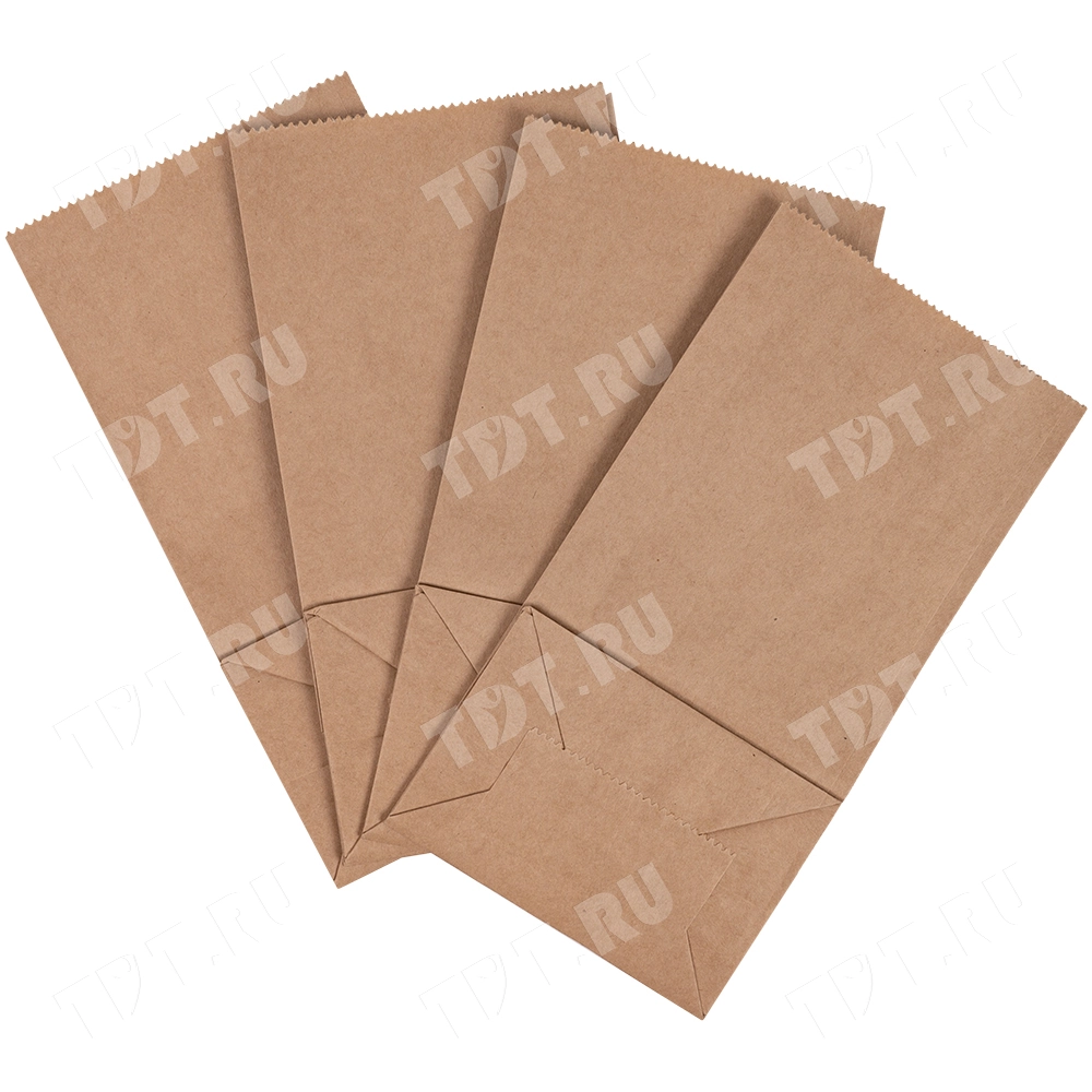 Крафт пакет без ручек, 70 г/м², 12*8*19 см