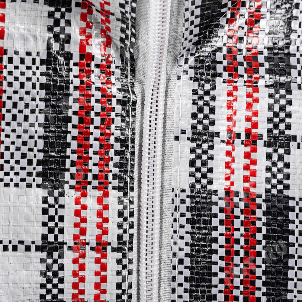 Сумка однослойная хозяйственная, 36 л, 45*20*40 см, чёрно-красная