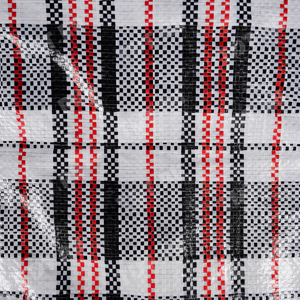 Сумка однослойная хозяйственная, 36 л, 45*20*40 см, чёрно-красная