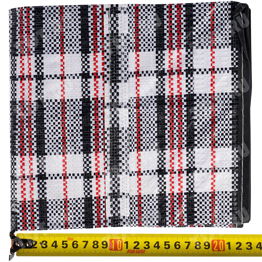 Сумка однослойная хозяйственная, 36 л, 45*20*40 см, чёрно-красная