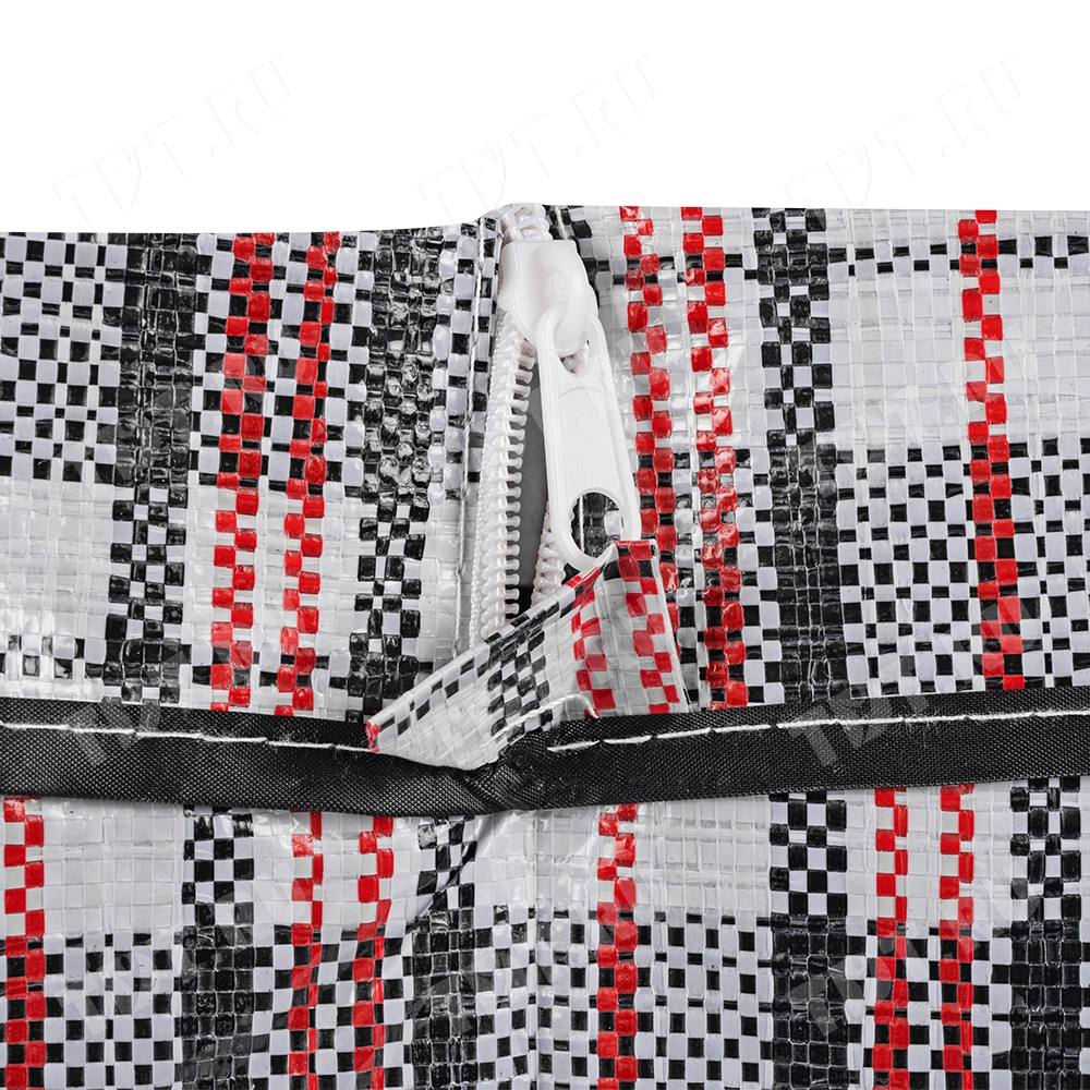 Сумка однослойная хозяйственная, 36 л, 45*20*40 см, чёрно-красная