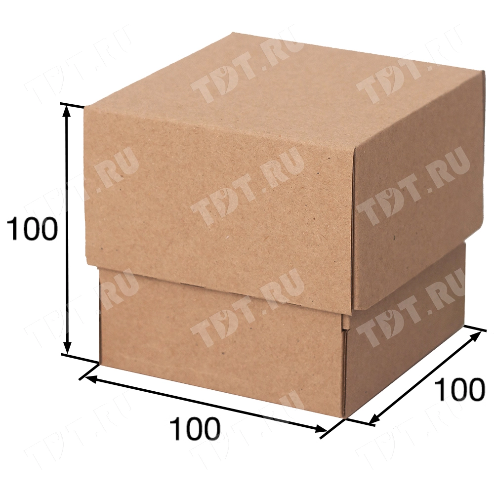 Коробка крышка-дно «Кубик», 100*100*100 мм