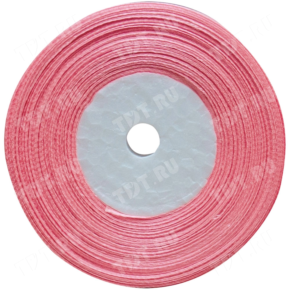 Атласная лента, розовая, 25мм*25м