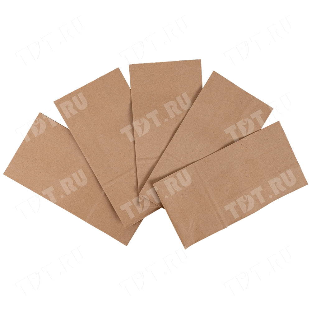 Крафт пакет без ручек, 70 г/м², 8*5*17 см