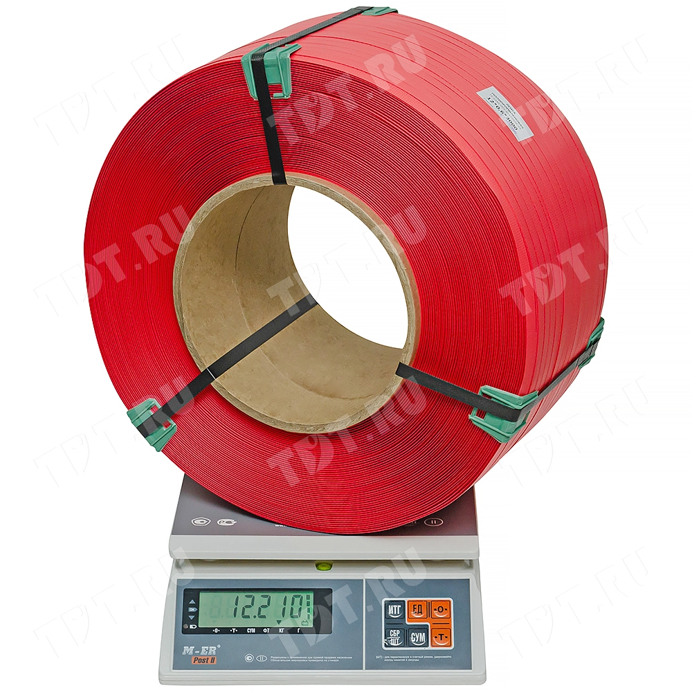 Стреппинг лента полипропиленовая (ПП), 12мм*0.6мм*3000м, красная