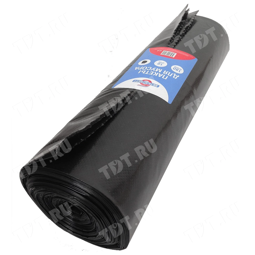 Полиэтиленовые мешки для мусора, ПСД пакеты 180 литров, 90*110 см, 10 шт./рулон