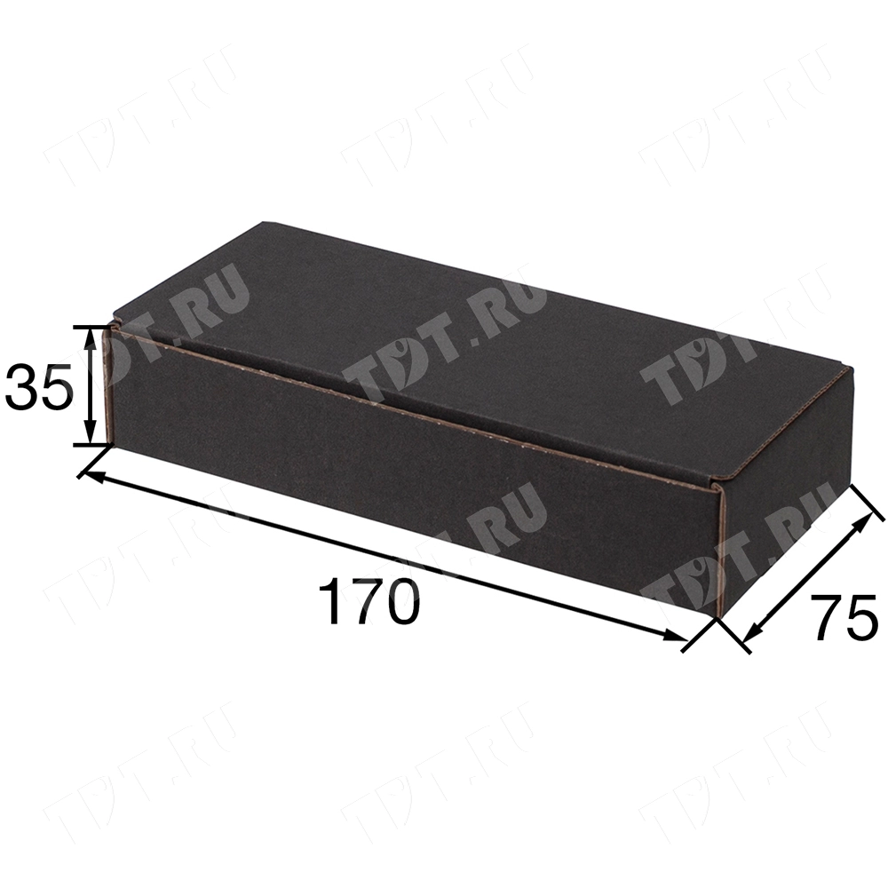 Короб КС-515 МГФ, чёрный, 170*75*35 мм