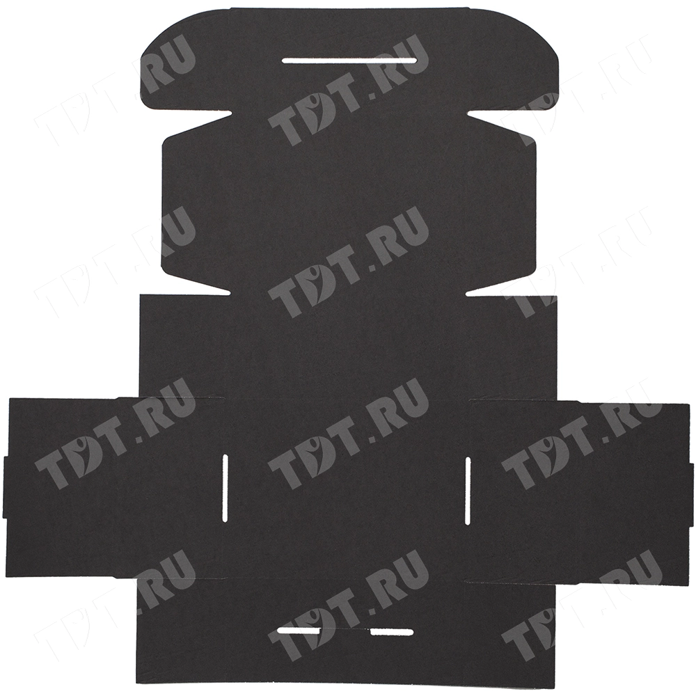 Короб КС-518 МГФ с картонной ручкой, чёрный, 225*170*100 мм