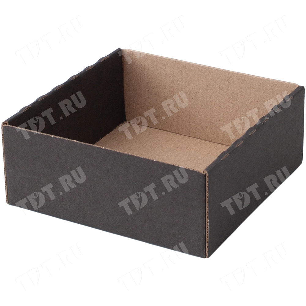 Коробка крышка-дно «Кубик», чёрная, 100*100*100 мм, Т-24 В