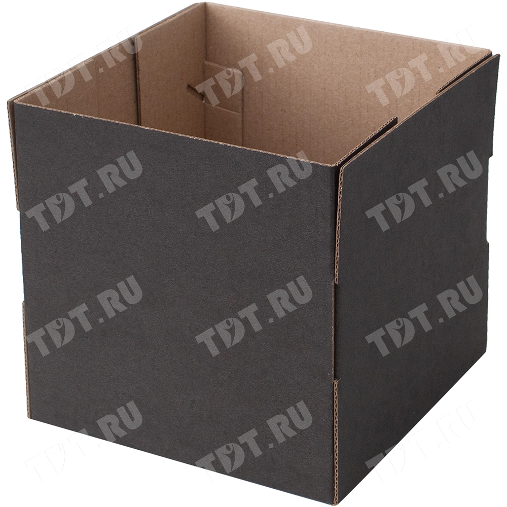 Коробка крышка-дно «Кубик», чёрная, 100*100*100 мм, Т-24 В