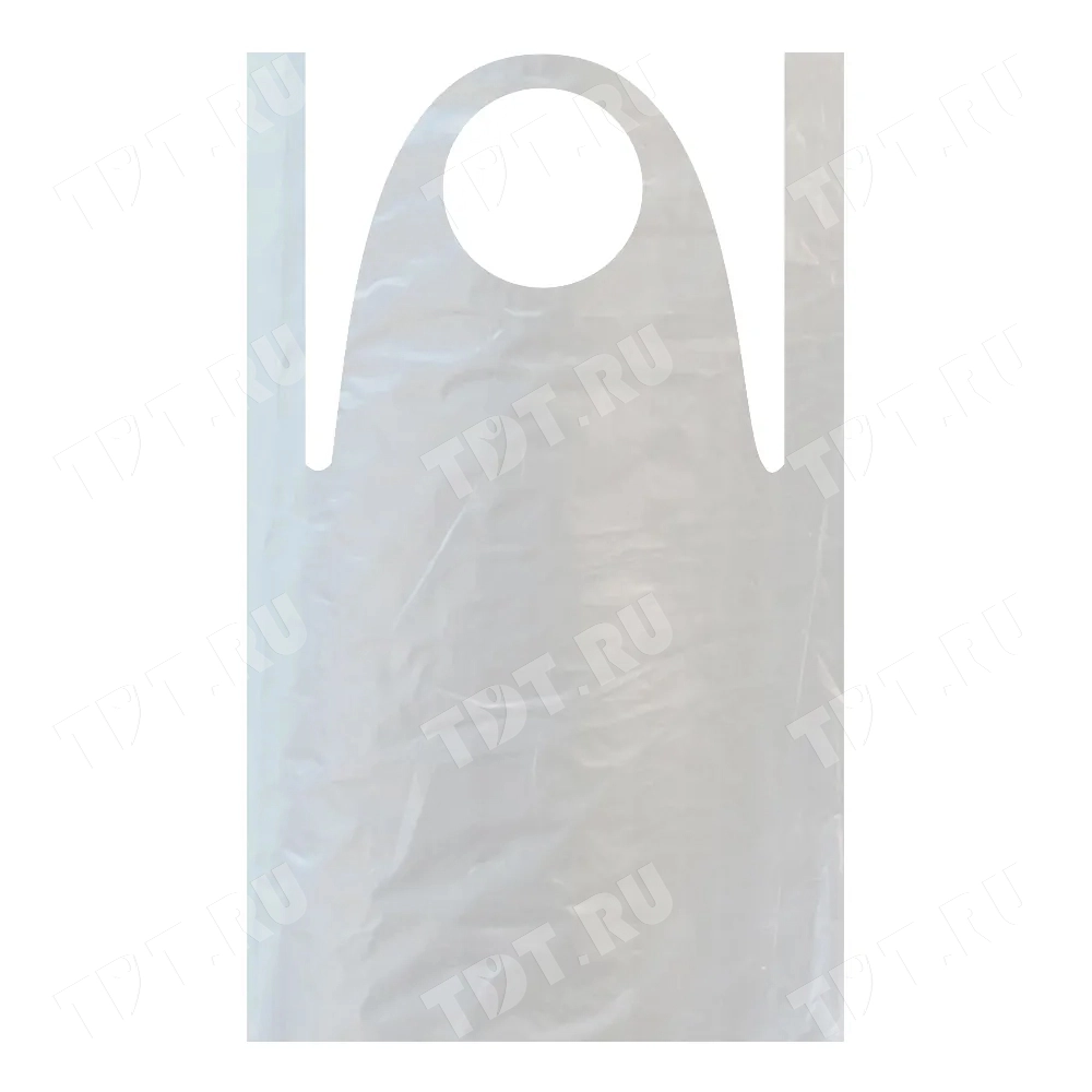 Полиэтиленовый фартук, одноразовый, 80*120 см, 100 шт.