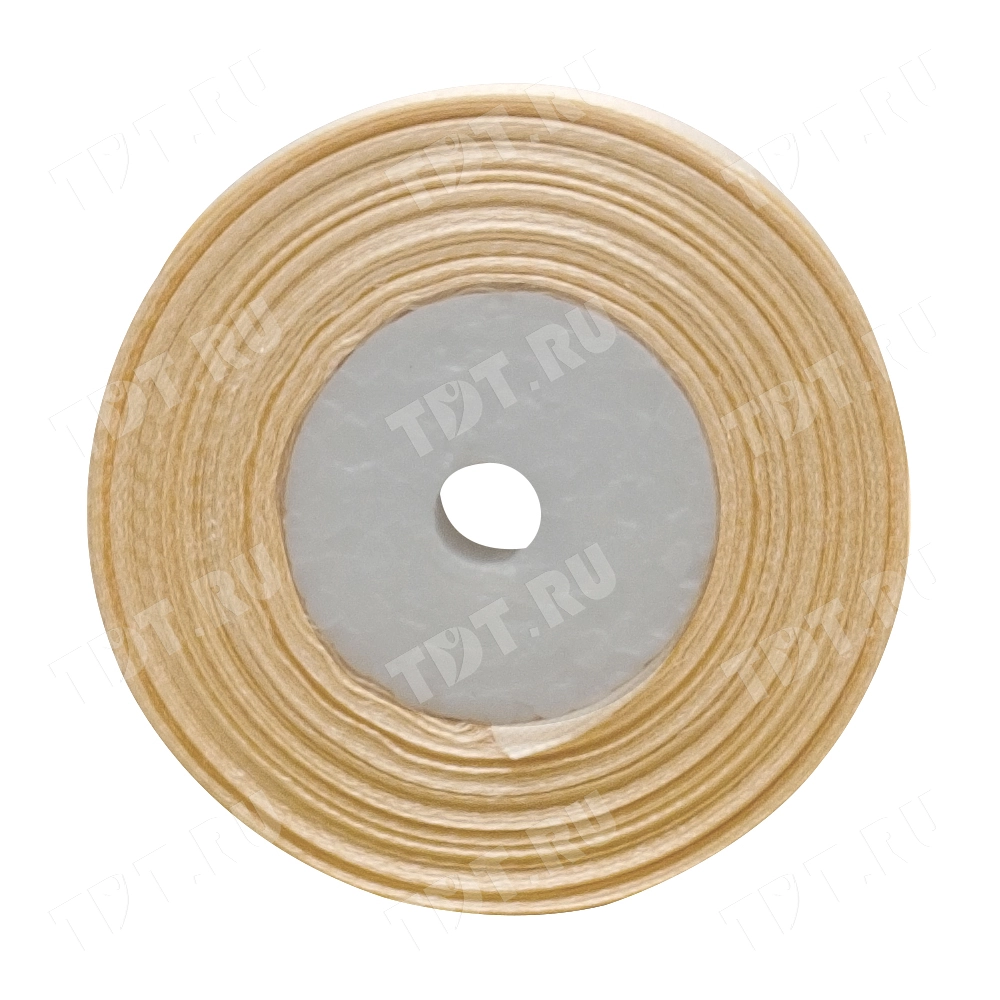 Атласная лента, шампань, 25мм*25м