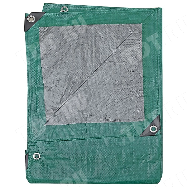 Защитный тент «Тарпаулин®» с люверсами зеленый, 2*3 м, 120 г/м²