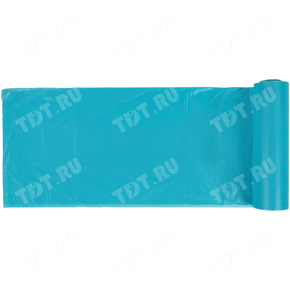 Мешки для мусора ПНД Komfi 120 литров, 70*100 см, голубые, 10 шт./рулон