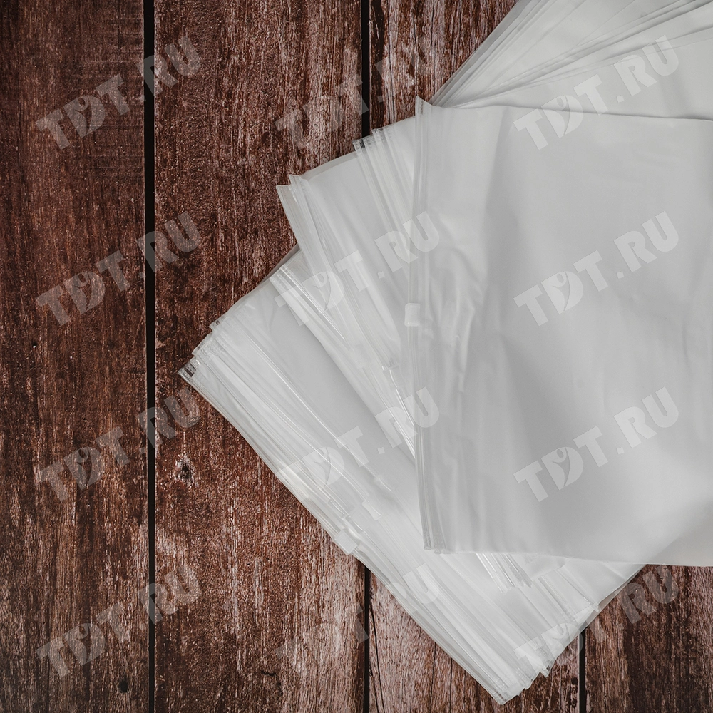 Пакет ПВД с замком слайдер 25*30 см, 70 мкм, матовый, 50 шт.