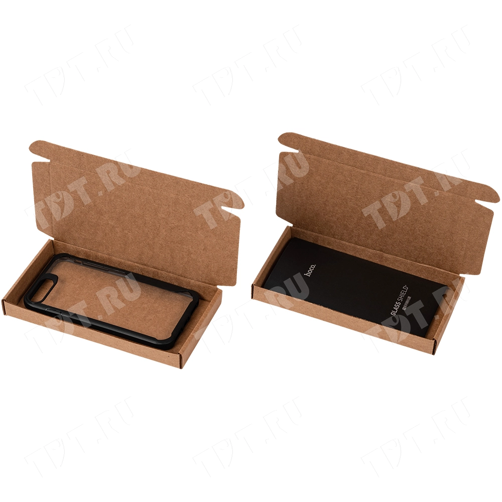 Коробка под чехол для телефона, бурая, 180*90*20 мм, Т-24 Е