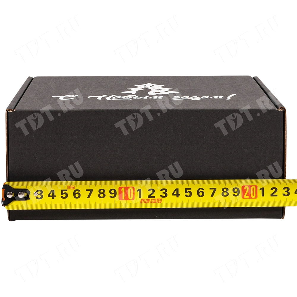 Подарочная коробка «С Новым годом!», чёрная, 210*150*90 мм