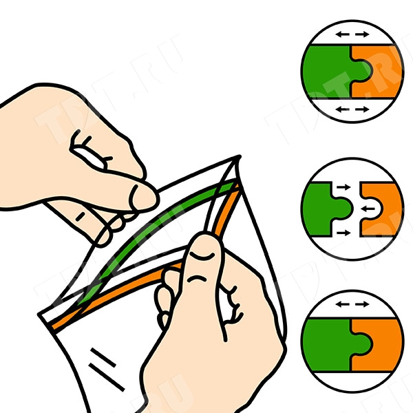 Пакеты Zip Lock, 250*350 мм, 23-26 мкм, 100 шт.