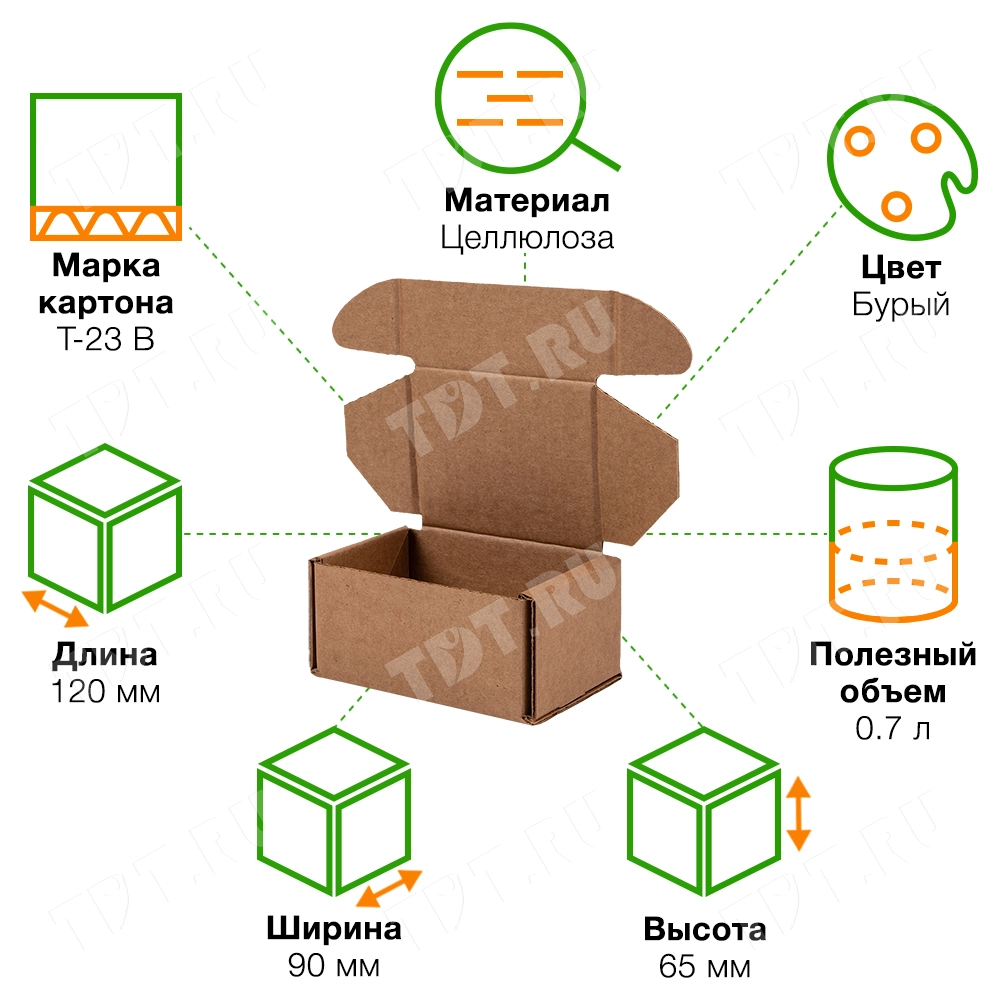 Коробка №161, 120*90*65 мм, Т-23 В
