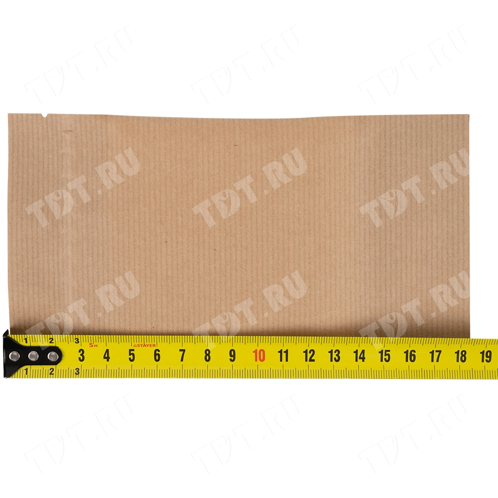 Крафт дой-пак с zip lock, прямоугольное окно 10 см, 10.5*6*18.5 см, 50 шт.