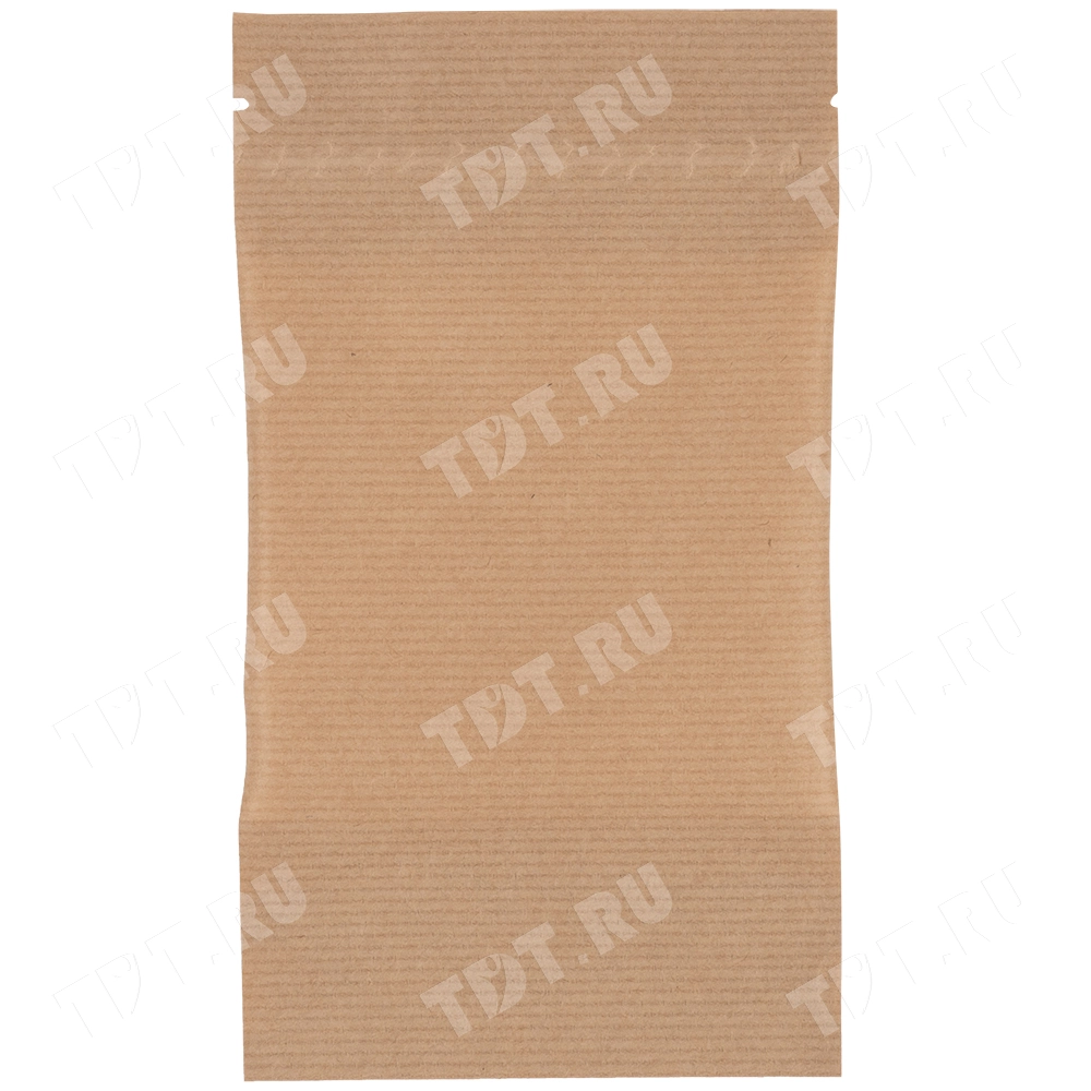 Крафт дой-пак с zip lock, прямоугольное окно 10 см, 10.5*6*18.5 см, 50 шт.