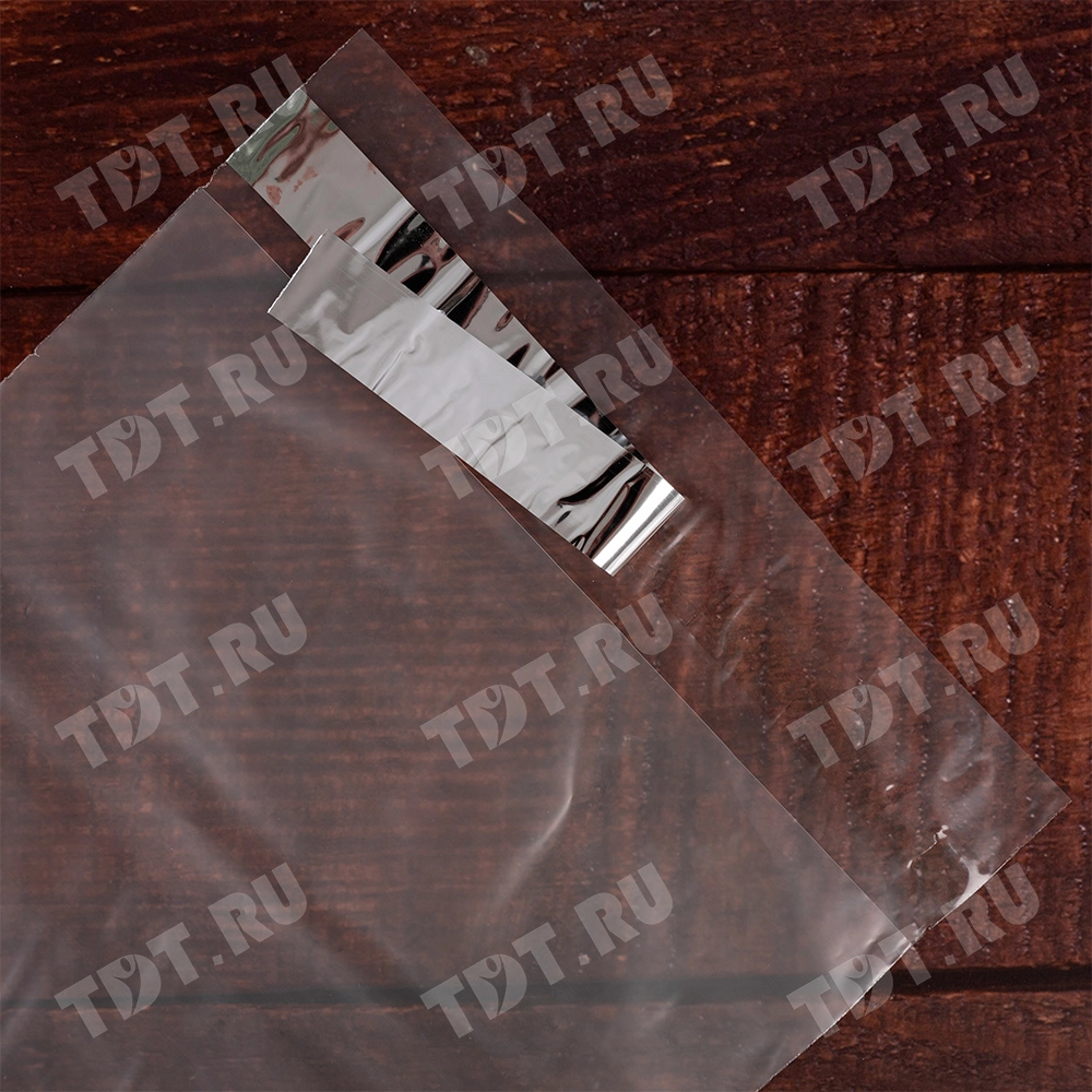 Курьер-пакет прозрачный, без кармана, 300*400+40 мм, 50 мкм, 50 шт.