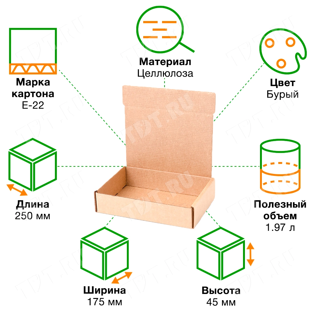 Короб №302, 250*175*45 мм