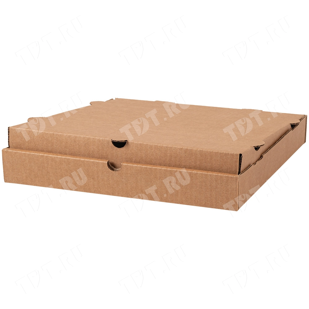 Коробка для пиццы, бурая, 310*310*33 мм