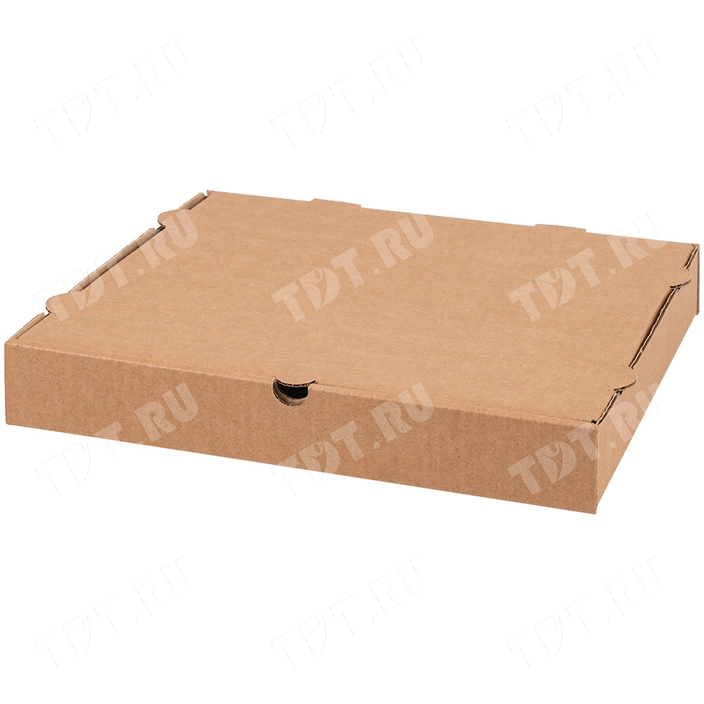 Коробка для пиццы, бурая, 310*310*33 мм