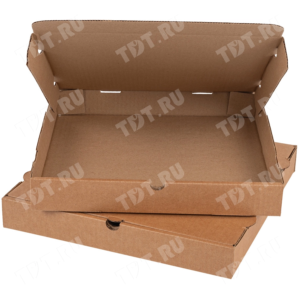 Коробка для пиццы, бурая, 310*310*33 мм